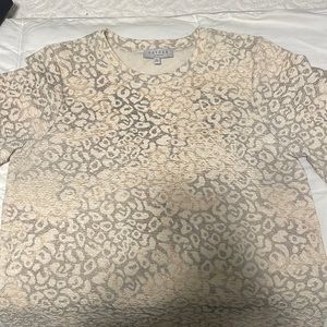 Shiny cheetah print top